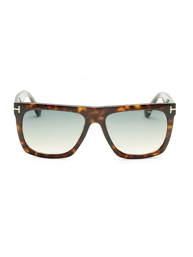 Men's Morgan 57MM Soft Square Sunglasses - Havana