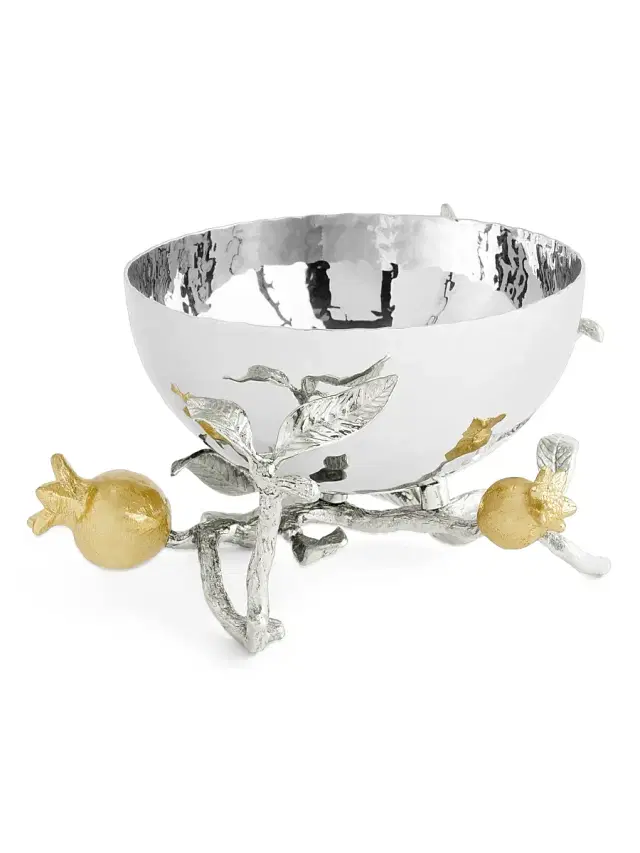 Michael Aram Pomegranate Silver & Gold Nut Bowl - Silver Gold