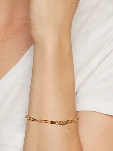 Oradina Women's 14K Yellow Solid Gold Venice Link Bracelet - Yellow Gold | Thumbnail 2 Oradina Women's 14K Yellow Solid Gold Venice Link Bracelet - Yellow Gold | Thumbnail 2