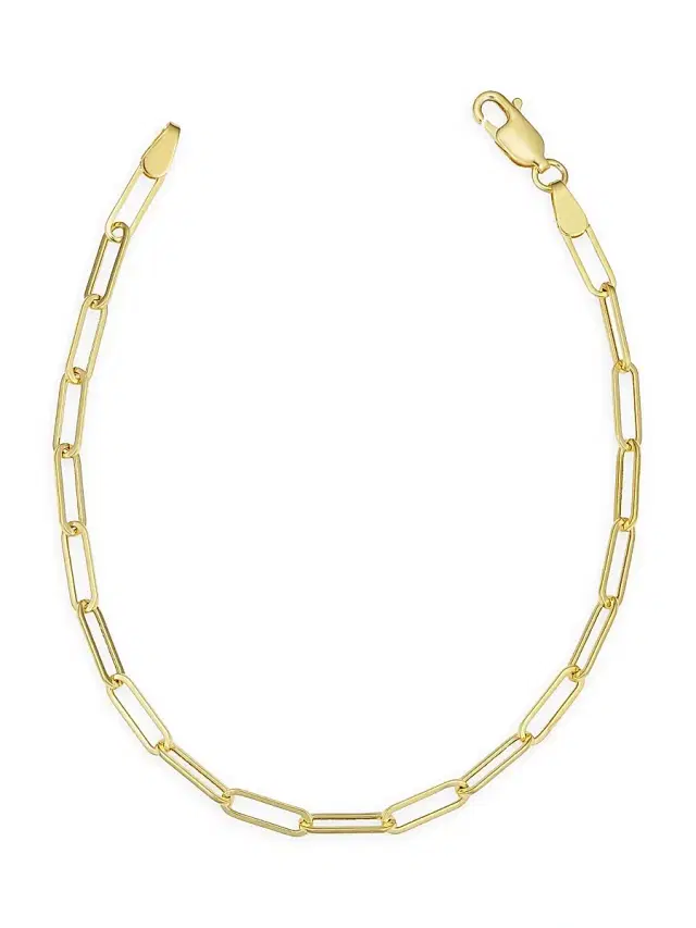 Women's 14K Yellow Solid Gold Venice Link Bracelet - Yellow Gold