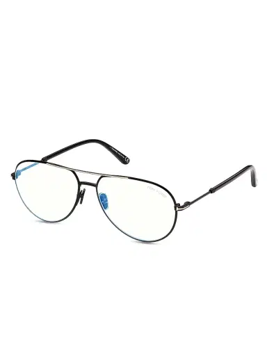TOM FORD Men's 55MM Aviator Blue Block Glasses - Black Blue | Thumbnail 1 TOM FORD Men's 55MM Aviator Blue Block Glasses - Black Blue | Thumbnail 1