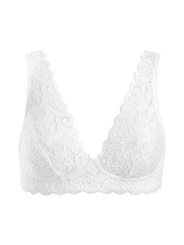 Women's Luxury Moments Allover Lace Soft Cup Bra - White