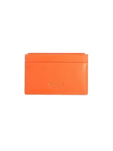 Royce New York Women's RFID Blocking Leather Card Case - Orange | Thumbnail 3