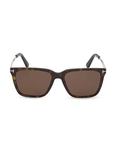 TOM FORD Men's 54MM Square Acetate Sunglasses - Havana | Thumbnail 2 TOM FORD Men's 54MM Square Acetate Sunglasses - Havana | Thumbnail 2