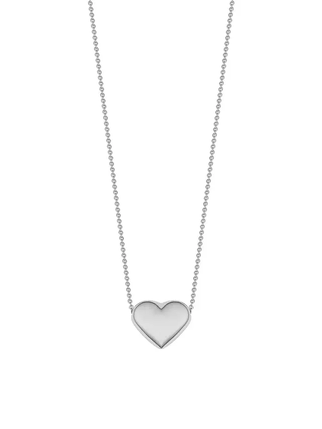 Women's 14K White Gold Heart of Gold Pendant Necklace - White Gold