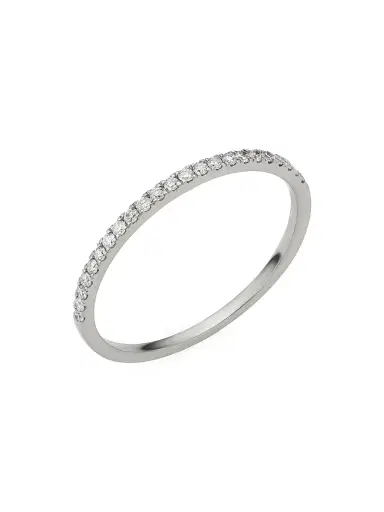 Oradina Women's 14K White Gold The Regal Diamond Stack Ring - White Gold | Thumbnail 1