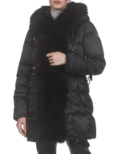 Gorski Women's Apres-Ski Jacket with Toscana Tuxedo - Black - Size Large | Thumbnail 3