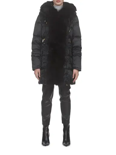 Gorski Women's Apres-Ski Jacket with Toscana Tuxedo - Black - Size Large | Thumbnail 6
