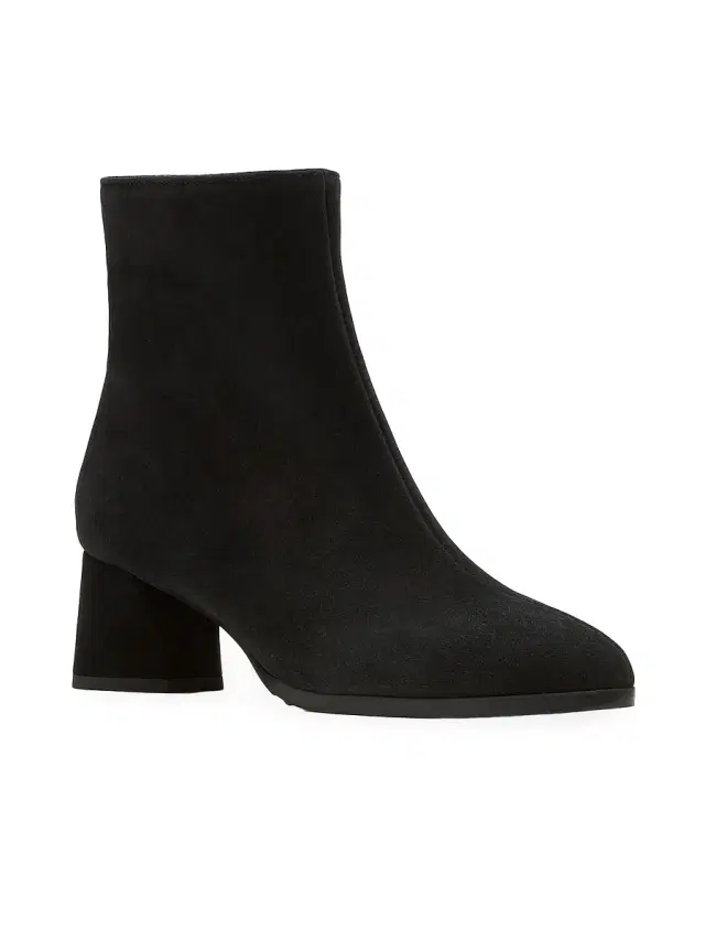 Women's Ann 75MM Leather Booties - Black