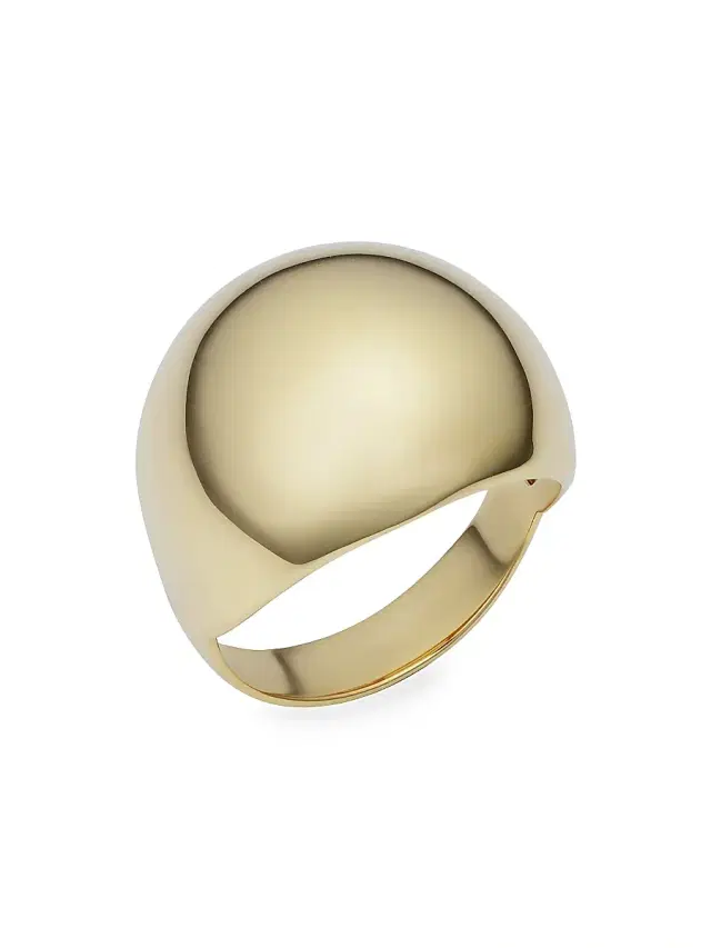 Women's 14K Yellow Solid Gold Cupola Ring - Yellow Gold