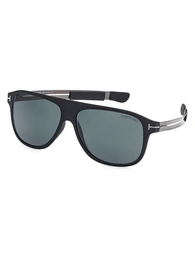 Men's Todd 59MM Navigator Sunglasses - Matte Black Men's Todd 59MM Navigator Sunglasses - Matte Black