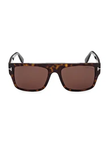 TOM FORD Men's Dunning-02 55MM Rectangular Sunglasses - Shiny Brown | Thumbnail 2 TOM FORD Men's Dunning-02 55MM Rectangular Sunglasses - Shiny Brown | Thumbnail 2