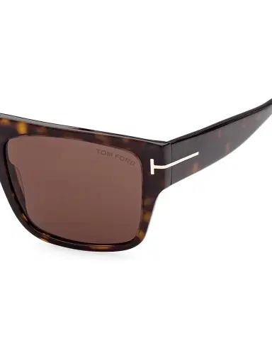 TOM FORD Men's Dunning-02 55MM Rectangular Sunglasses - Shiny Brown | Thumbnail 3 TOM FORD Men's Dunning-02 55MM Rectangular Sunglasses - Shiny Brown | Thumbnail 3