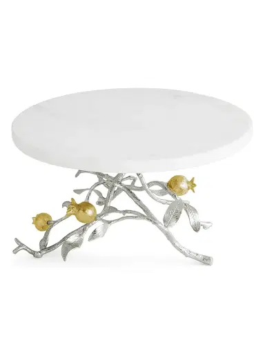 Michael Aram Pomegranate Silver & Gold Cake Stand | Thumbnail 2