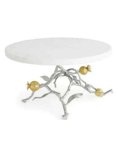 Michael Aram Pomegranate Silver & Gold Cake Stand | Thumbnail 3