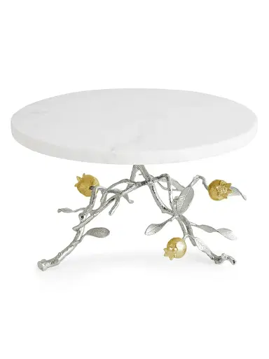 Michael Aram Pomegranate Silver & Gold Cake Stand | Thumbnail 1