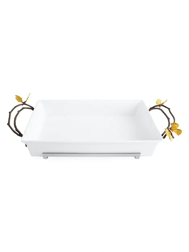 Michael Aram Butterfly Ginkgo Casserole Dish & Stand
