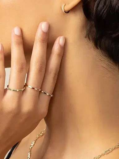 Oradina Women's 14K Yellow Gold Crown Jewels Emerald Diamond Ring - Yellow Gold | Thumbnail 5 Oradina Women's 14K Yellow Gold Crown Jewels Emerald Diamond Ring - Yellow Gold | Thumbnail 5