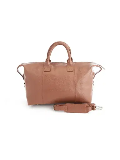Royce New York Small Pebble Grain Duffel Bag | Thumbnail 4
