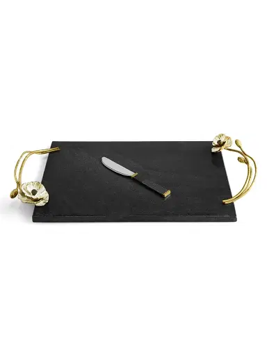 Michael Aram Anemone Large Cheese Board & Knife | Thumbnail 1 Michael Aram Anemone Large Cheese Board & Knife | Thumbnail 1