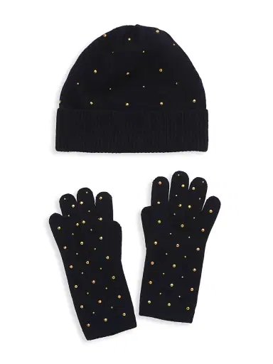 Saks Fifth Avenue Women's COLLECTION Studded Wool-Blend 2-Piece Gift Set | Thumbnail 1