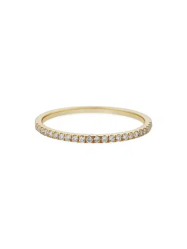 Oradina Women's 14K Yellow Gold The Regal Diamond Stack Ring - Yellow Gold | Thumbnail 2