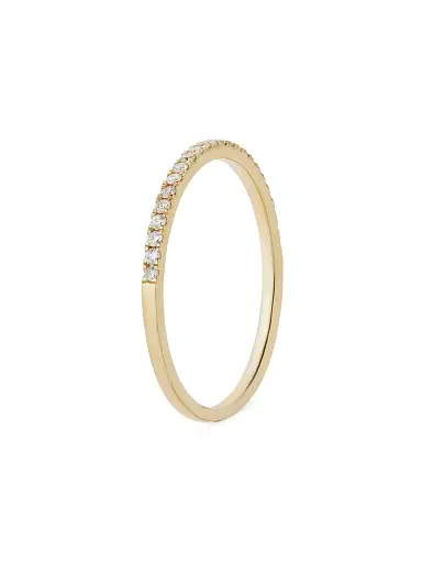 Oradina Women's 14K Yellow Gold The Regal Diamond Stack Ring - Yellow Gold | Thumbnail 3