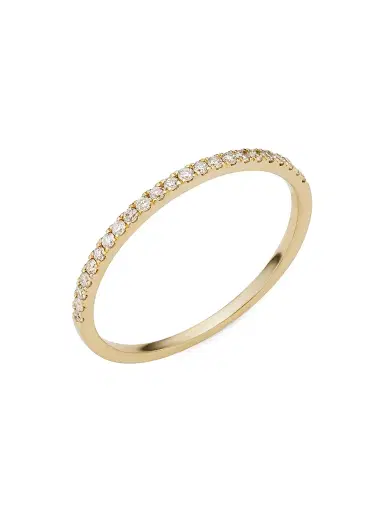 Oradina Women's 14K Yellow Gold The Regal Diamond Stack Ring - Yellow Gold | Thumbnail 1