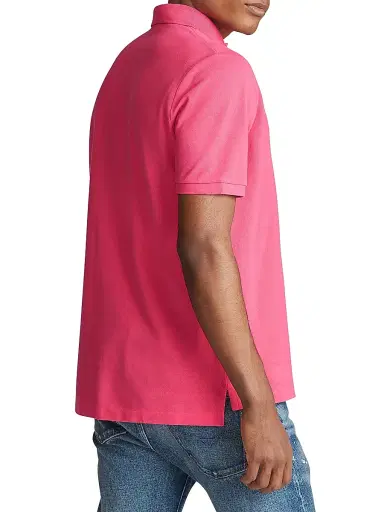 Polo Ralph Lauren Men's Mesh Classic-Fit Polo Shirt - Hot Pink Cream - Size XXL | Thumbnail 4 Polo Ralph Lauren Men's Mesh Classic-Fit Polo Shirt - Hot Pink Cream - Size XXL | Thumbnail 4