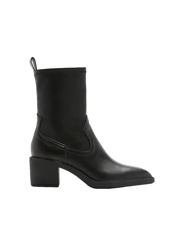 Women's Parks 63MM Leather Block Heel Boots - Black - Size 8.5