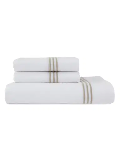 DownTown Company Madison 4-Piece Sheets Set - White Taupe King | Thumbnail 2
