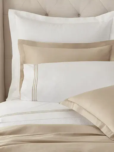 DownTown Company Madison 4-Piece Sheets Set - White Taupe King | Thumbnail 1