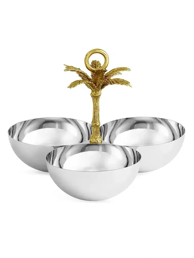 Palm Triple Bowl