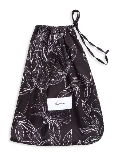 Averie Women's Leaf Print Short Pajama Set - Black - Size Large | Thumbnail 7
