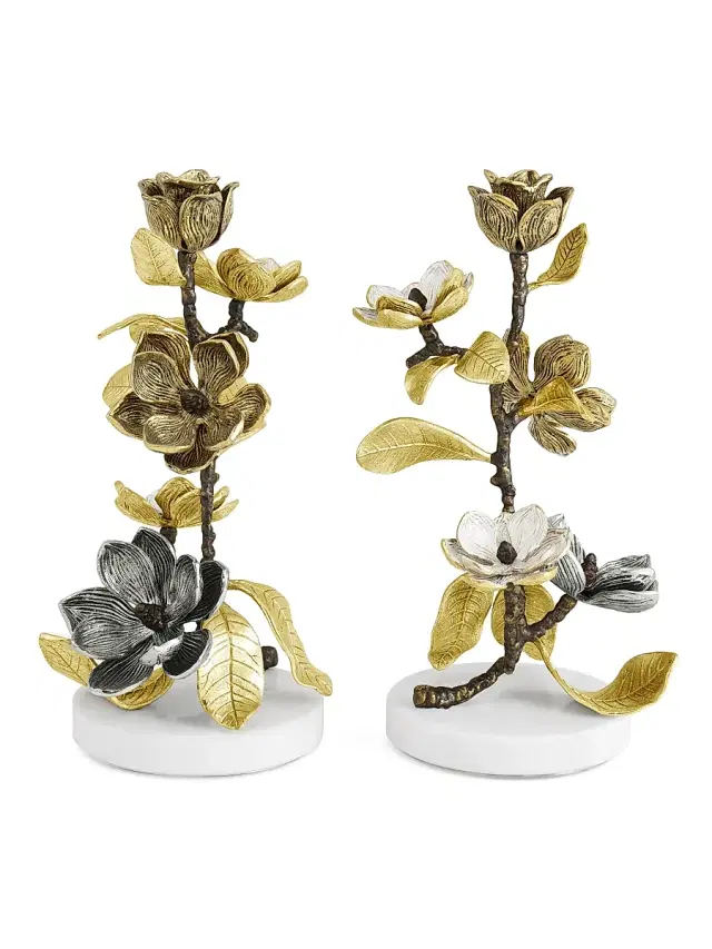 Michael Aram Vintage Bloom 2-Piece Candleholder Set