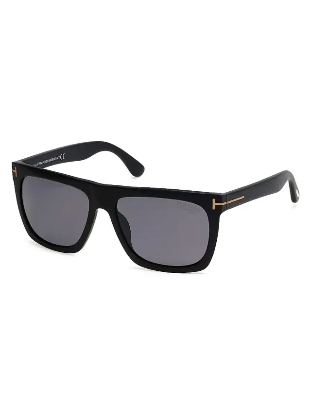 TOM FORD Men's Morgan 57MM Square Sunglasses - Black