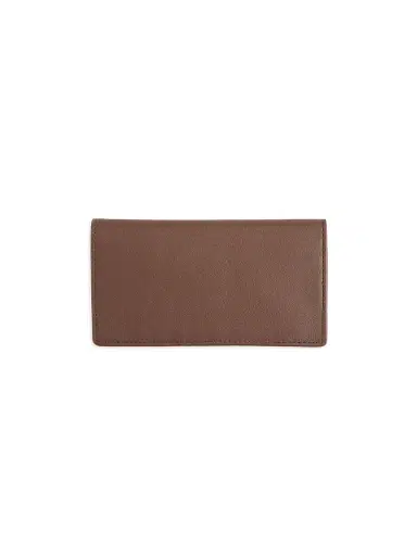 Royce New York Men's Leather Checkbook Wallet - Brown | Thumbnail 1