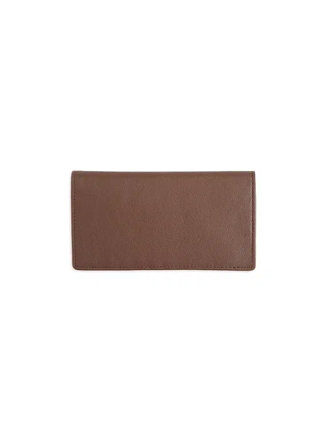 Royce New York Men's Leather Checkbook Wallet - Brown