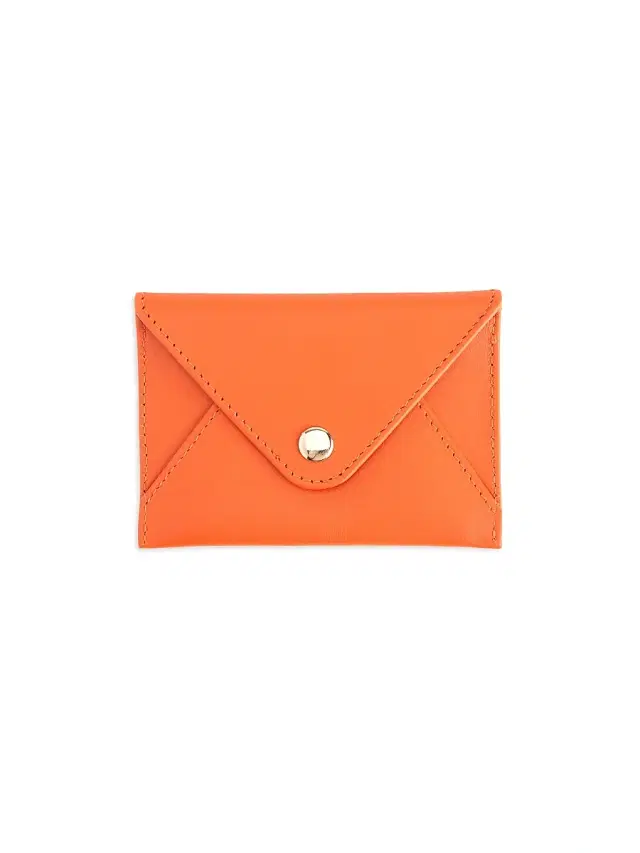 Royce New York Men's Envelope Style Business Card Holder - Orange