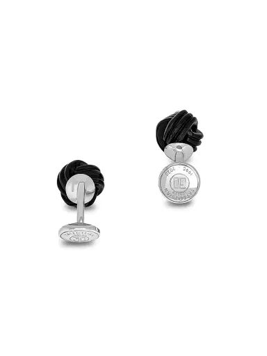 Tateossian Men's Onyx & Sterling Silver Knot Cufflinks - Black | Thumbnail 2 Tateossian Men's Onyx & Sterling Silver Knot Cufflinks - Black | Thumbnail 2