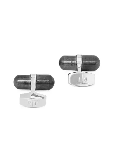 Tateossian Men's Metallic Pill Cufflinks - Silver | Thumbnail 2