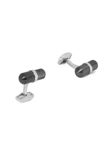 Tateossian Men's Metallic Pill Cufflinks - Silver | Thumbnail 1