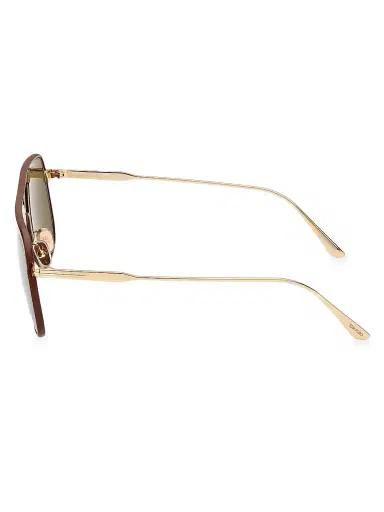 Tom Ford Men's 59MM Pilot Metal Sunglasses - Pale Gold | Thumbnail 3