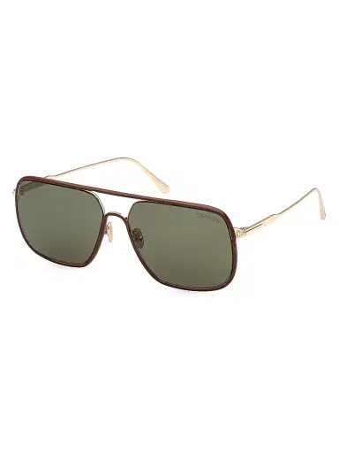 Tom Ford Men's 59MM Pilot Metal Sunglasses - Pale Gold | Thumbnail 1