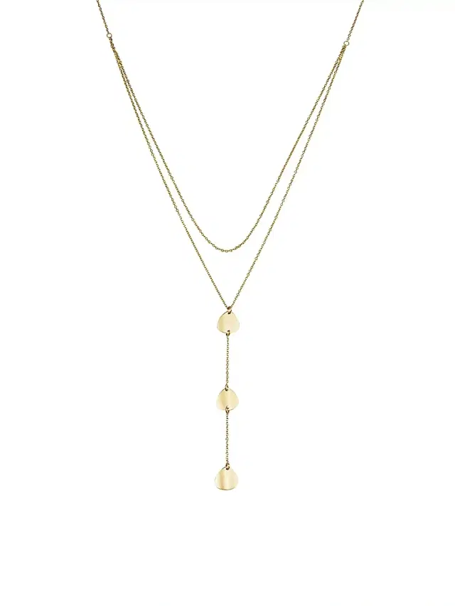 Women's 14K Yellow Solid Gold Botticelli Drop Necklace - Yellow Gold
