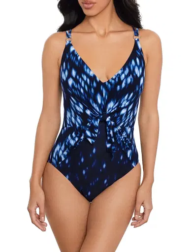 Magicsuit Women's Indio Saki Tie-Waist One-Piece Swimsuit - Black Multi - Size 16 | Thumbnail 1 Magicsuit Women's Indio Saki Tie-Waist One-Piece Swimsuit - Black Multi - Size 16 | Thumbnail 1
