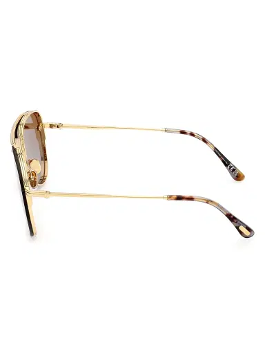 Tom Ford Men's Leon 62MM Pilot Sunglasses - Shiny Deep Brown | Thumbnail 3 Tom Ford Men's Leon 62MM Pilot Sunglasses - Shiny Deep Brown | Thumbnail 3