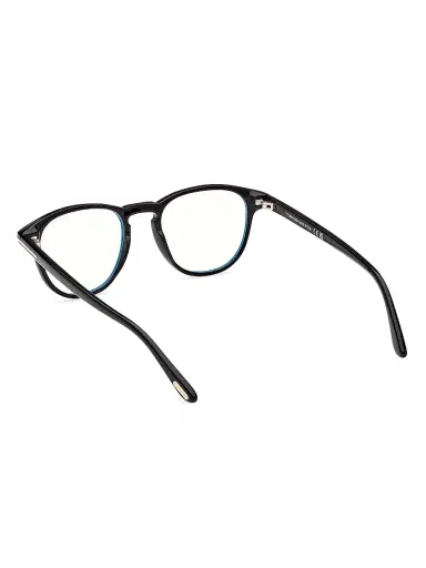 TOM FORD Men's 48MM Square Blue Block Glasses - Shiny Black Blue | Thumbnail 4