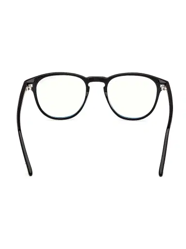 TOM FORD Men's 48MM Square Blue Block Glasses - Shiny Black Blue | Thumbnail 5
