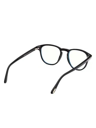 TOM FORD Men's 48MM Square Blue Block Glasses - Shiny Black Blue | Thumbnail 6